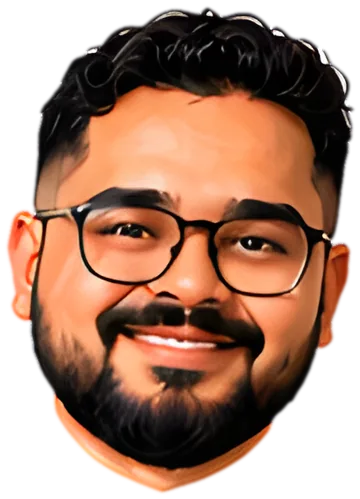 Illustrated portrait of Punitkumar Harsur